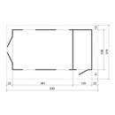 Timbela Gartenhaus mit LP® SmartSide® M905C – 236 x 486 cm – 12 m2 – Bild 10