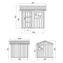 Timbela Gartenhaus mit LP® SmartSide® M913 – 236 x 250 cm – 6 m2 – Bild 7