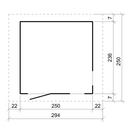 Timbela Gartenhaus mit LP® SmartSide® M913 – 236 x 250 cm – 6 m2 – Bild 8