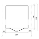 Timbela Gartenhaus mit LP® SmartSide® M913A – 236 x 250 cm – 6 m2 – Bild 9