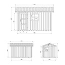 Timbela Gartenhaus mit LP® SmartSide® M914 – 236 x 368 cm – 9 m2 – Bild 7
