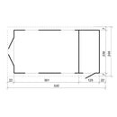 Timbela Gartenhaus mit LP® SmartSide® M915C – 236 x 486 cm – 11 m2 – Bild 8