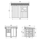 Timbela Gartenhaus mit LP® SmartSide® M938B – 236 x 250 cm – 6 m2 – Bild 11
