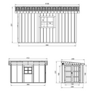 Timbela Gartenhaus mit LP® SmartSide® M939B – 236 x 368 cm – 9 m2 – Bild 11