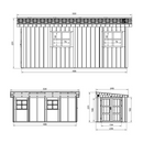 Timbela Gartenhaus mit LP® SmartSide® M940B – 236 x 486 cm – 11 m2 – Bild 6