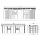 Timbela Gartenhaus mit LP® SmartSide® M941B – 236 x 604 cm – 14 m2 – Bild 10