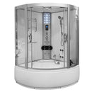 Mazur MO-08135 WEISS Duschkabine mit Badewanne und Hydromassage 135 x 135 x 220 cm