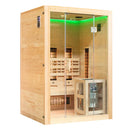 Mazur MO-SW2 Kombi-Infrarot-/Finnische Sauna mit HARVIA 3,5 kW Heizgerät und Salzstein 130 x 110 x 190 cm