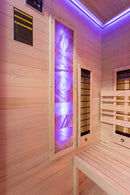 Mazur MO-SW2 Kombi-Infrarot-/Finnische Sauna mit HARVIA 3,5 kW Heizgerät und Salzstein 130 x 110 x 190 cm