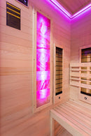Mazur MO-SW2 Kombi-Infrarot-/Finnische Sauna mit HARVIA 3,5 kW Heizgerät und Salzstein 130 x 110 x 190 cm