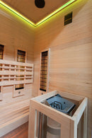 Mazur MO-SW2 Kombi-Infrarot-/Finnische Sauna mit HARVIA 3,5 kW Heizgerät und Salzstein 130 x 110 x 190 cm