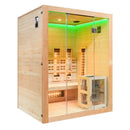 Mazur MO-SW3 Kombi-Infrarot-/Finnische Sauna mit HARVIA 4,5 kW Heizgerät und Salzsteinen 150 x 120 x 190 cm
