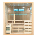 Mazur MO-EA4-I Trockensauna mit HARVIA 6 kW Ofen, Salzstein und Wandisolierung 180 x 160 x 200 cm
