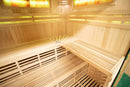 Mazur MO-EA4-I Trockensauna mit HARVIA 6 kW Ofen, Salzstein und Wandisolierung 180 x 160 x 200 cm