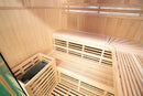 Mazur MO-EA4-I Trockensauna mit HARVIA 6 kW Ofen, Salzstein und Wandisolierung 180 x 160 x 200 cm