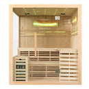 Mazur MO-EA4-II Trockensauna mit HARVIA 6 kW Ofen, Salzstein und Wandisolierung 180 x 160 x 200 cm