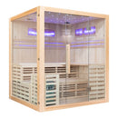 Mazur MO-EA4-II Trockensauna mit HARVIA 6 kW Ofen, Salzstein und Wandisolierung 180 x 160 x 200 cm