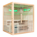 Mazur MO-EA4-II Trockensauna mit HARVIA 6 kW Ofen, Salzstein und Wandisolierung 180 x 160 x 200 cm