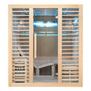 Mazur MO-EA4-L Trockensauna mit HARVIA 6 kW Ofen, Salzstein und Wandisolierung 180 x 160 x 200 cm