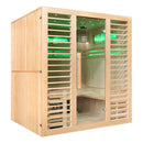Mazur MO-EA4-L Trockensauna mit HARVIA 6 kW Ofen, Salzstein und Wandisolierung 180 x 160 x 200 cm