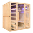 Mazur MO-EA4-L Trockensauna mit HARVIA 6 kW Ofen, Salzstein und Wandisolierung 180 x 160 x 200 cm