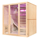 Mazur MO-EA4-L Trockensauna mit HARVIA 6 kW Ofen, Salzstein und Wandisolierung 180 x 160 x 200 cm