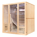 Mazur MO-EA4-L Trockensauna mit HARVIA 6 kW Ofen, Salzstein und Wandisolierung 180 x 160 x 200 cm