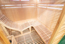 Mazur MO-EA4-L Trockensauna mit HARVIA 6 kW Ofen, Salzstein und Wandisolierung 180 x 160 x 200 cm