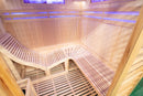 Mazur MO-EA4-L Trockensauna mit HARVIA 6 kW Ofen, Salzstein und Wandisolierung 180 x 160 x 200 cm