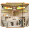 Mazur MO-EA4CS Trockensauna mit HARVIA 6 kW Ofen, Salzstein und Wandisolierung 180 x 180 x 200 cm