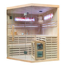 Mazur MO-EA4CS Trockensauna mit HARVIA 6 kW Ofen, Salzstein und Wandisolierung 180 x 180 x 200 cm