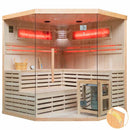 Mazur MO-EA4CS Trockensauna mit HARVIA 6 kW Ofen, Salzstein und Wandisolierung 180 x 180 x 200 cm