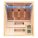 Mazur MO-SW4 Kombi-Infrarot-/Finnische Sauna mit HARVIA 8 kW Heizgerät und Salzstein 175 x 175 x 200 cm