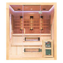 Mazur MO-SW4 Kombi-Infrarot-/Finnische Sauna mit HARVIA 8 kW Heizgerät und Salzstein 175 x 175 x 200 cm