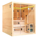 Mazur MO-SW4 Kombi-Infrarot-/Finnische Sauna mit HARVIA 8 kW Heizgerät und Salzstein 175 x 175 x 200 cm