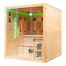 Mazur MO-SW4 Kombi-Infrarot-/Finnische Sauna mit HARVIA 8 kW Heizgerät und Salzstein 175 x 175 x 200 cm