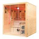 Mazur MO-SW4 Kombi-Infrarot-/Finnische Sauna mit HARVIA 8 kW Heizgerät und Salzstein 175 x 175 x 200 cm