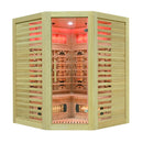 Mazur MO-RL3CST Infrarotsauna mit Salzsteinen und Turmalinen, 150 x 150 x 190 cm