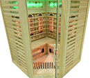 Mazur MO-RL3CST Infrarotsauna mit Salzsteinen und Turmalinen, 150 x 150 x 190 cm