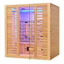 Mazur MO-C4ST Infrarotsauna mit Salzsteinen und Turmalinen, 175 x 140 x 200 cm