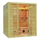 Mazur MO-RL4ST XL Infrarotsauna mit Salzsteinen und Turmalinen, 180 x 160 x 200 cm