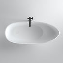 Mazur MO-1055 Ovale, freistehende Badewanne aus Kunststein, 172 x 75 x 87 cm