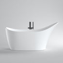 Mazur MO-1055 Ovale, freistehende Badewanne aus Kunststein, 172 x 75 x 87 cm