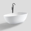 Mazur MO-1058 Ovale, freistehende Badewanne aus Kunststein, 159 x 85 x 54 cm