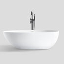 Mazur MO-1058 Ovale, freistehende Badewanne aus Kunststein, 159 x 85 x 54 cm