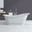 Mazur MO-1097 Ovale, freistehende Badewanne aus Kunststein, 175 x 70 x 72 cm