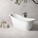 Mazur MO-1097 Ovale, freistehende Badewanne aus Kunststein, 175 x 70 x 72 cm