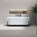 Mazur MO-0119 Ovale, freistehende Badewanne aus Kunststein, 160 x 70 x 56 cm