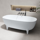 Mazur MO-0157 Ovale, freistehende Badewanne aus Kunststein, 160 x 80 x 58 cm