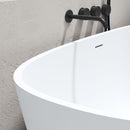 Mazur MO-0157 Ovale, freistehende Badewanne aus Kunststein, 160 x 80 x 58 cm